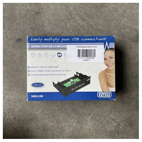 Sweex Internal 4-Port USB 2.0 Hub Black - Durable Marine-Grade USB Expansion for Boats and Maritime Electronics