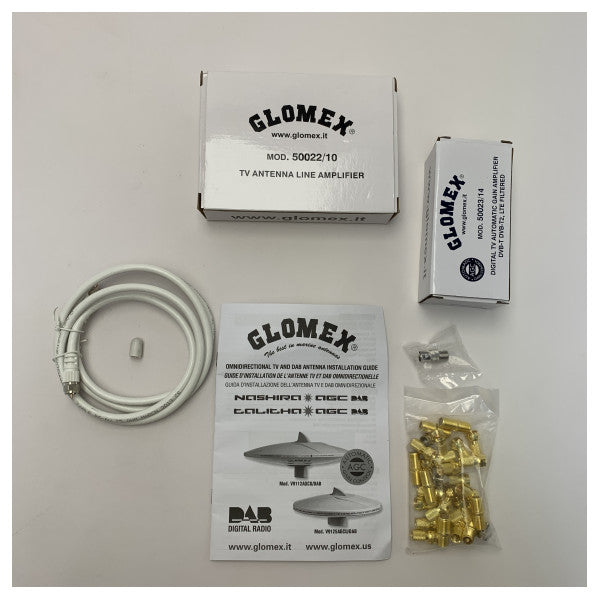 Kit de antena de TV digital Glomex Nashira V9112AGCU | DAB20 | AZ