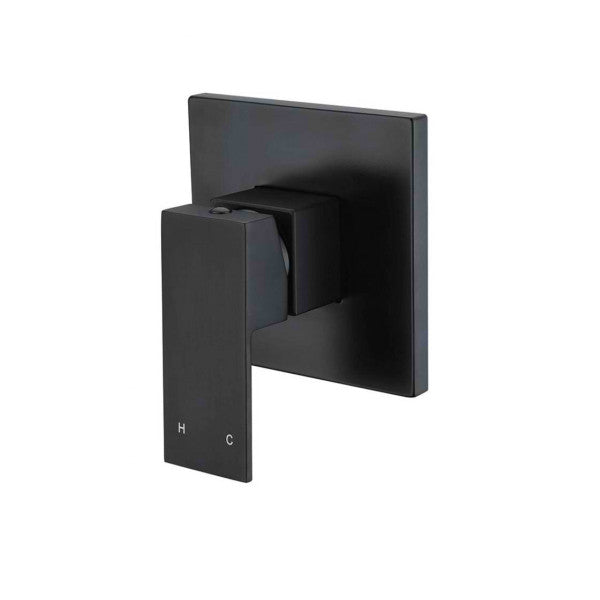 MEIR Square Black Wall heiß | Kalter Duschmixer - MW01