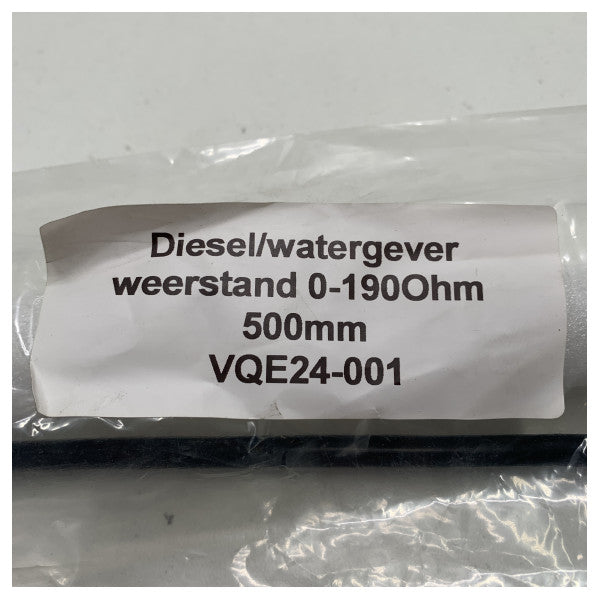 Diesel Water niveau gever – weerstand 0 – 190 Ohm - lengte 500mm