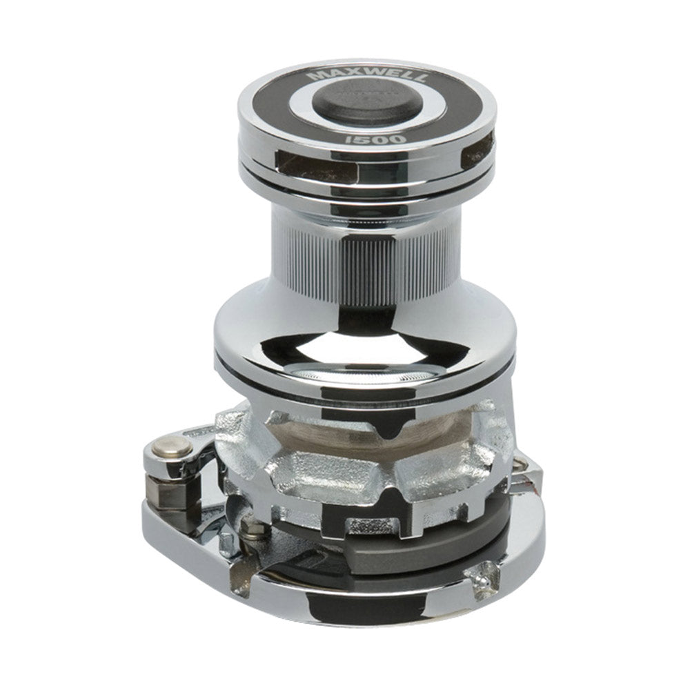 Maxwell 1500 windlass deck unit with capstan stainless steel