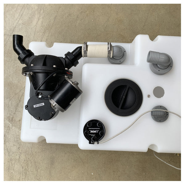 Vetus WWS12024B Système de réservoir d'eaux usées 120L avec pompe 24V et capteur
