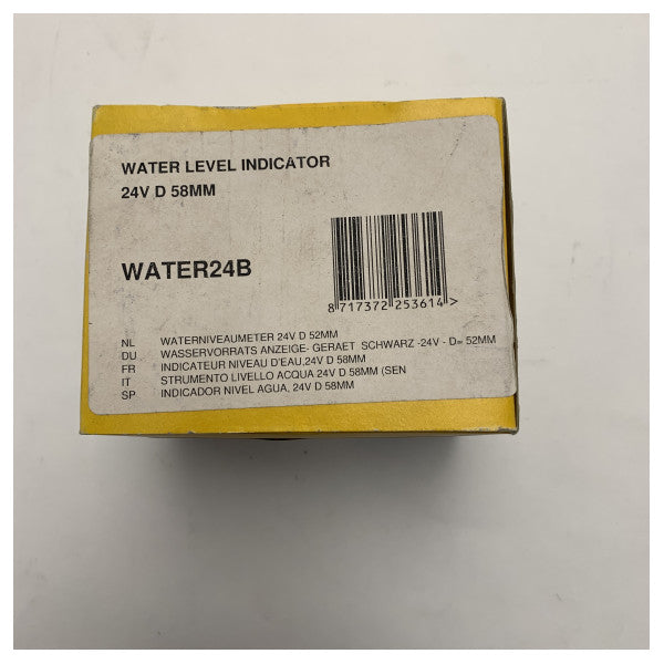 Δείκτης στάθμης δεξαμενής νερού Vetus WATER24B 52 mm 12V