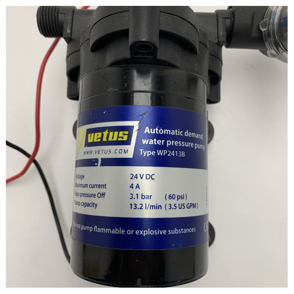 Vetus WP2413B tryckpump för färskvatten 13L/min 24V