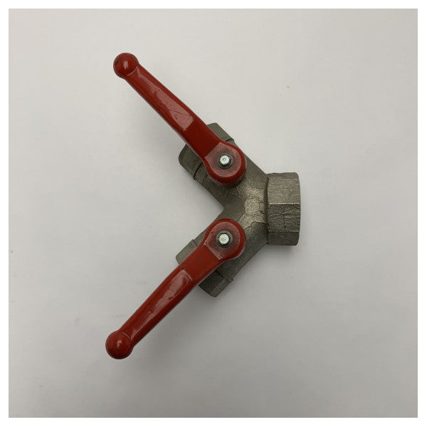 Месингов Y-клапан Vetus, разделен сферичен кран 1 1/2 инча