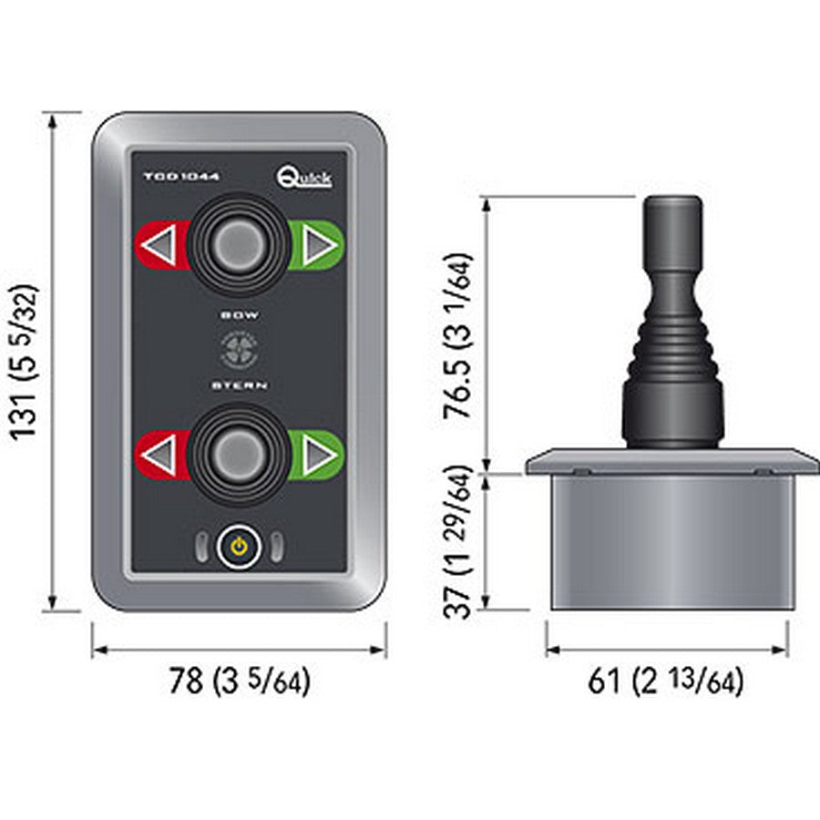 Quick TCD1044 Διπλό χειριστήριο Joystick για προωθητήρες πλώρης και πρύμνης