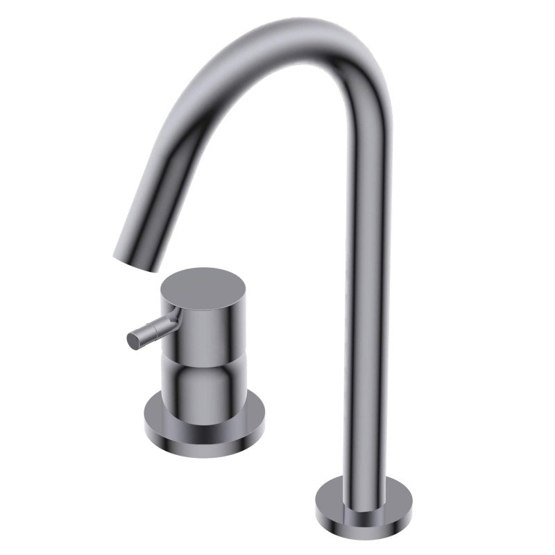 Ritmonio 125H1 CRL exposed basin mixer with chrome finish single lever