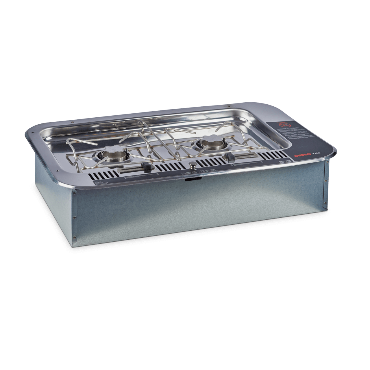 Dometic Origo 4100 rustfritt stål 2 brenner alkoholovn uten glassplate