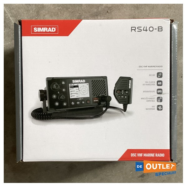 Simrad RS40-B VHF с AIS, черен, вграден в стената 12/24V - 000-14473-001