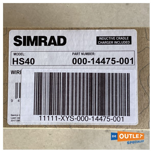 Simrad HS40ワイヤレスVHFハンドセット - 000-14475-001