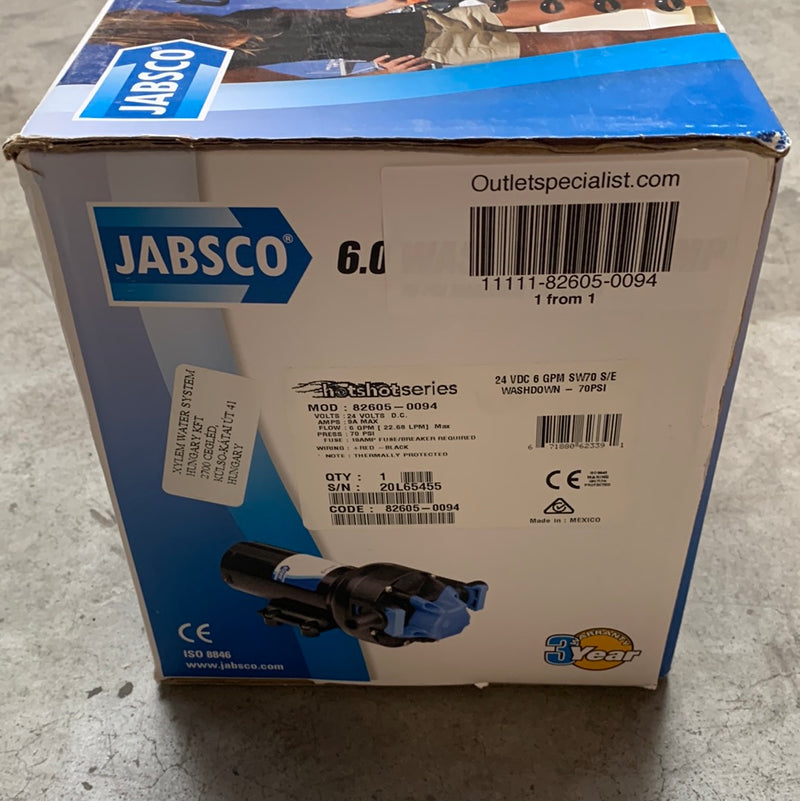 Jabsco Par-Max 5 dekwaspomp 24V - 82605-0094