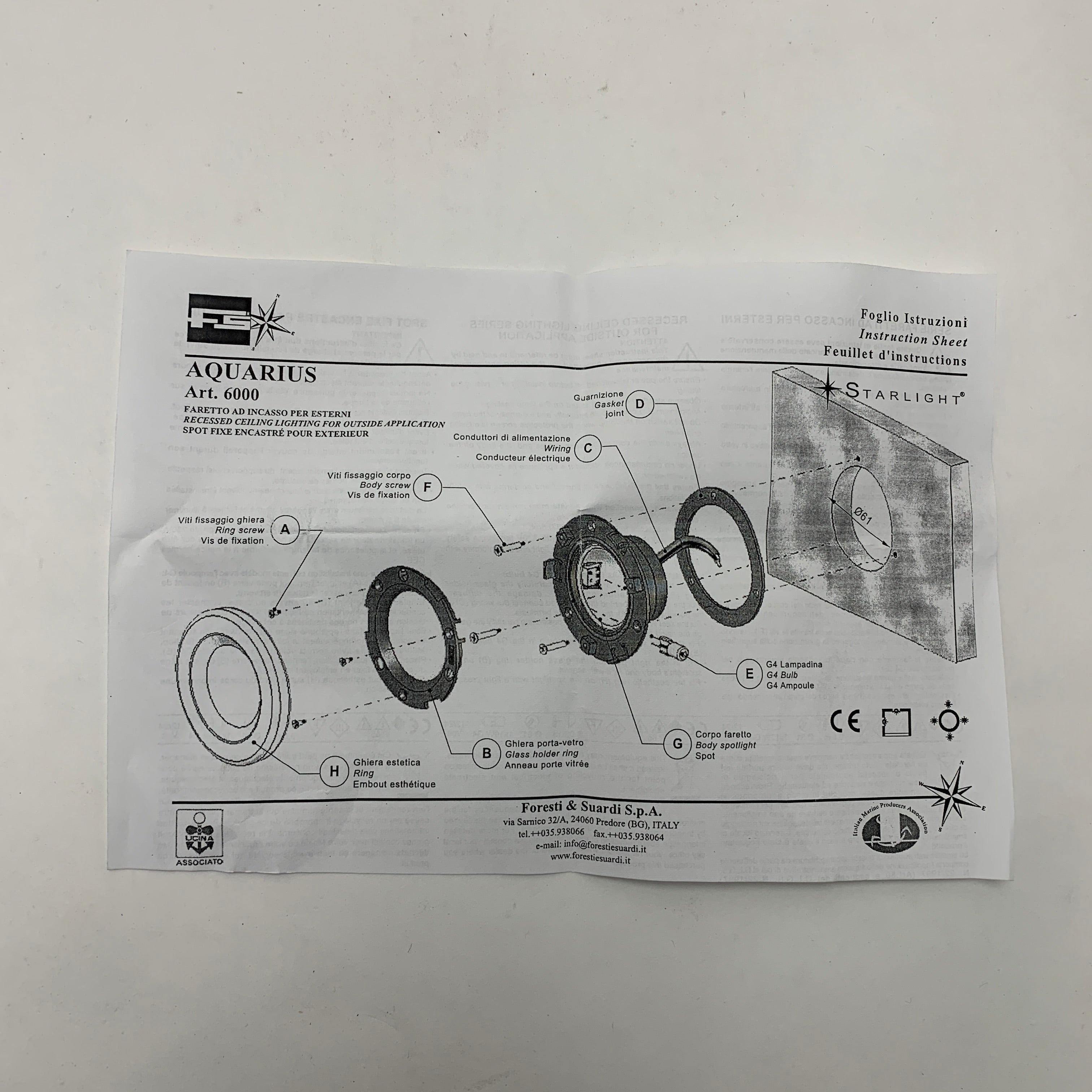 Foresti & Suardi 5080 Sextans downlight spot - 5080.fx.c.24.10