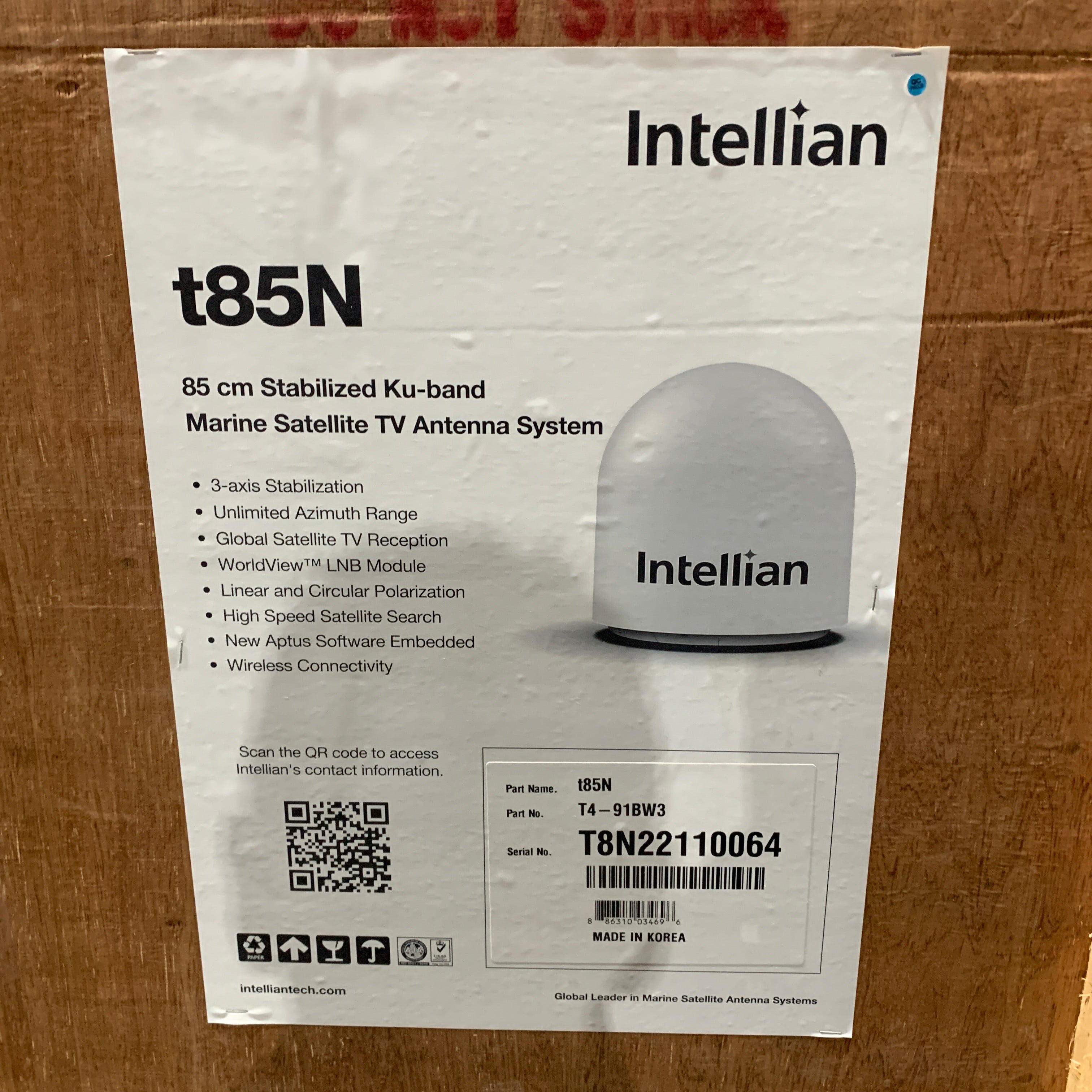 Intellian t85N TVRO Global Satellite TV Antenna System 85 cm