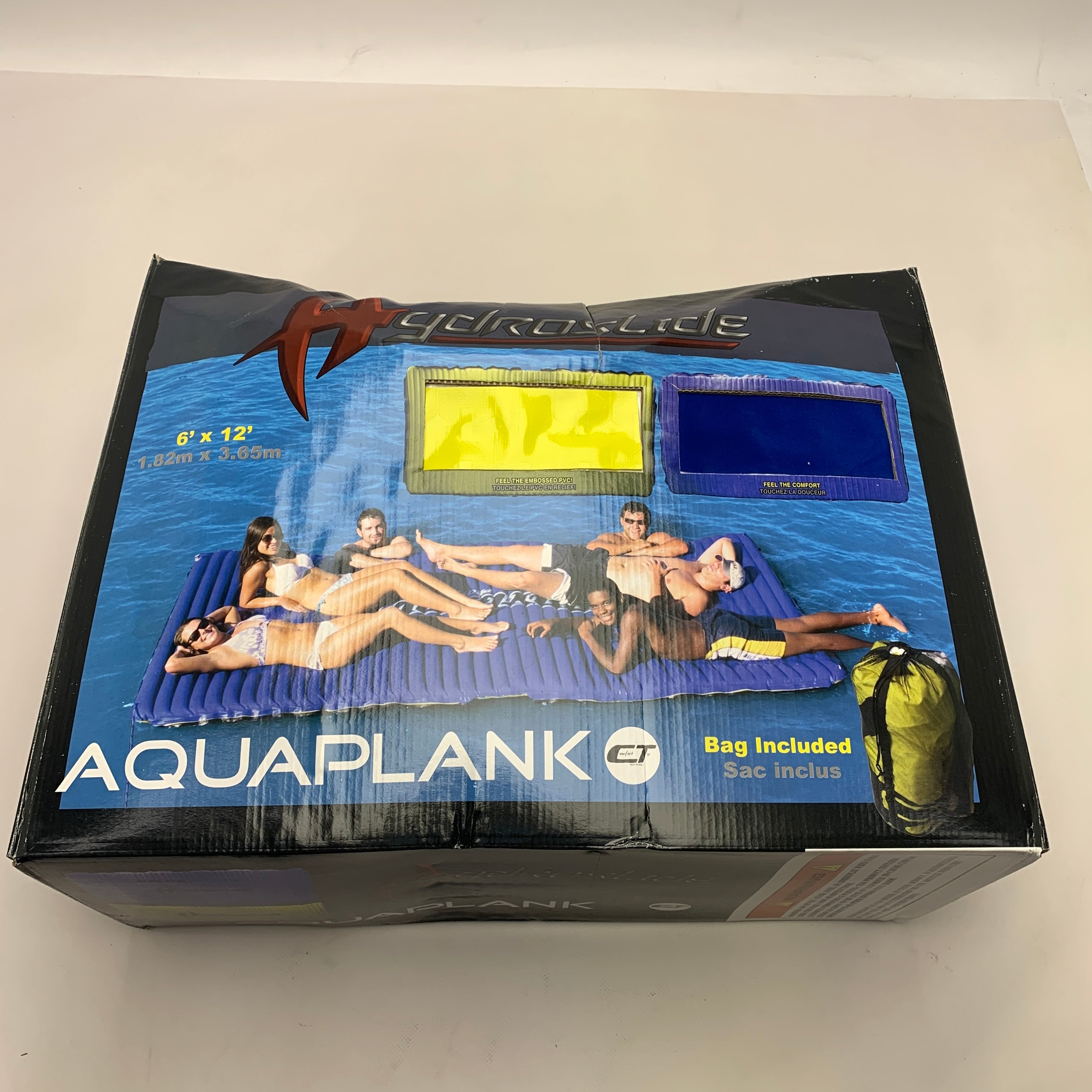 Doca flutuante insuflável Hydroslide Aqua Plank 12 x 6 pés - HSL612