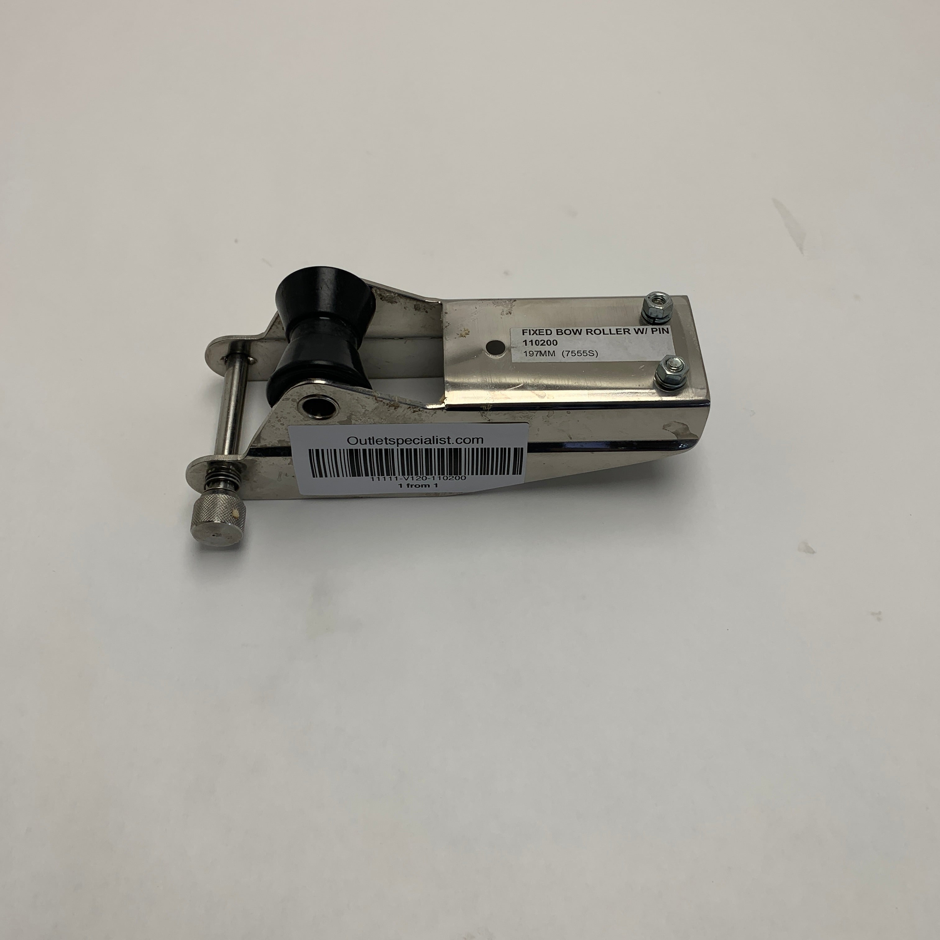 Ролик Vetus 110200 фіксований з обмежувачем 197 мм з нержавіючої сталі