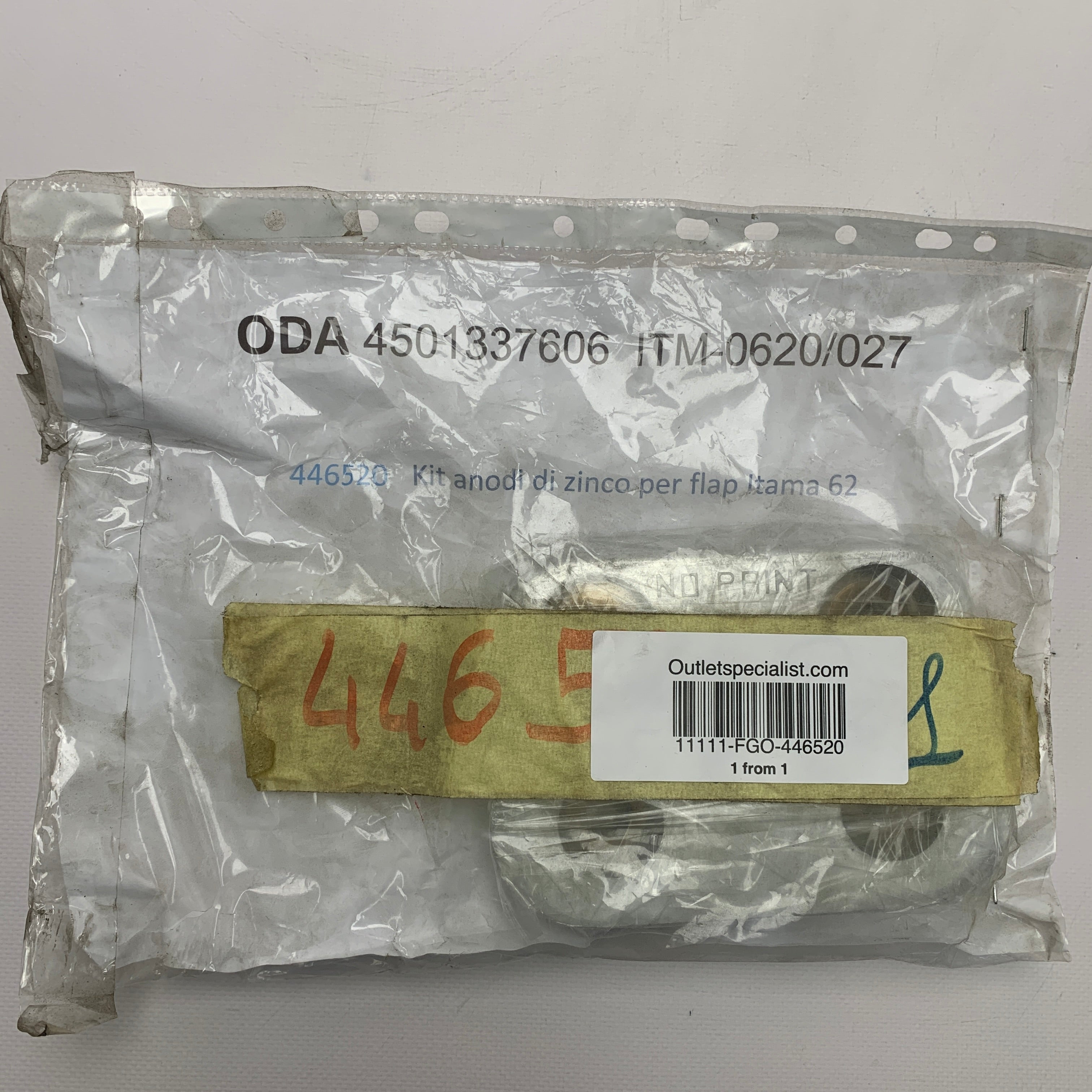 Original Itama 62 Zink Anode Kit für Trimmklappe - 446520