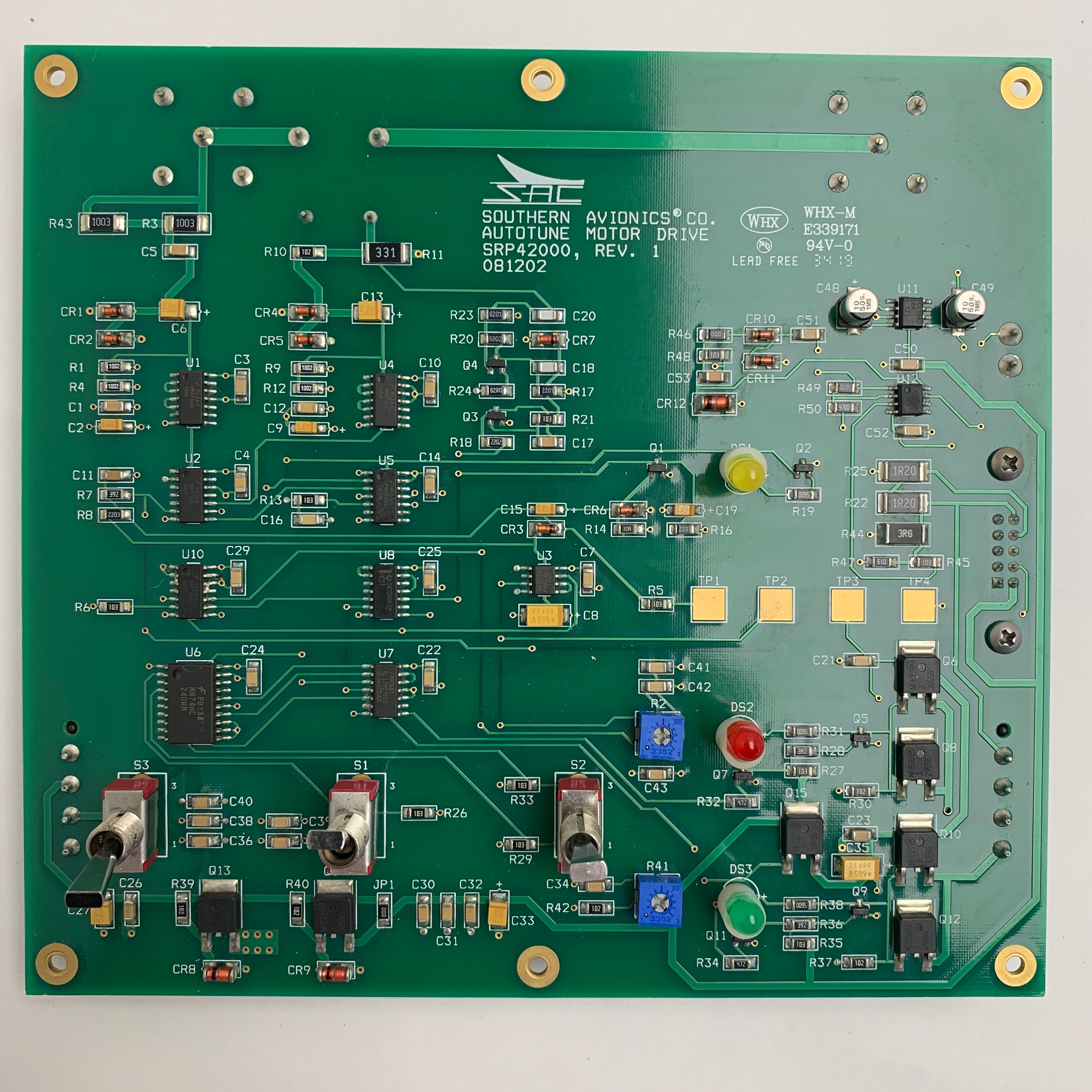 Sterownik automatycznego dostrajania silnika Southern Avionics SAC SLP42000 PCB