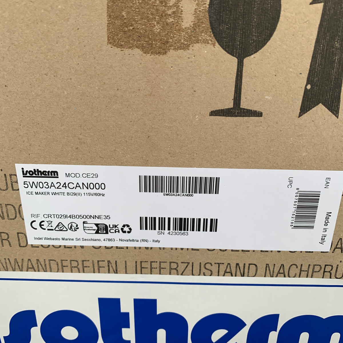 Isotherm BI29 White Integrierter IceMaker 115V 60 Hz 4 KG/Tag - IMWHITEBI29 