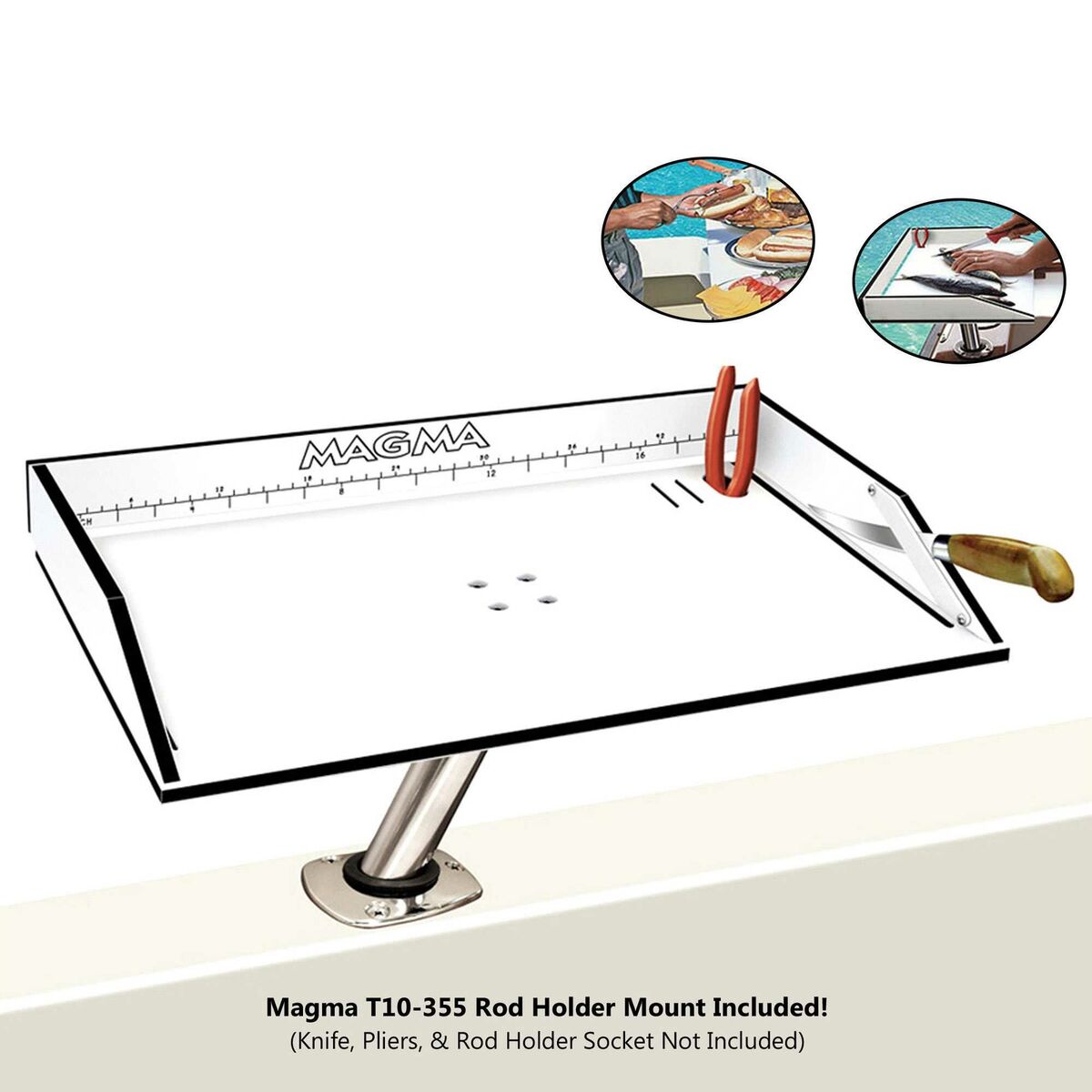 MAGMA T10-312B bord til agnfilet med levelock-montering - 51 x 32,5 cm