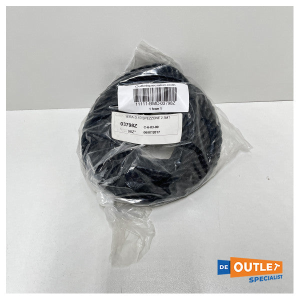 Landvast Black Beaten 10 mm - 2.5 metri - 03798Z