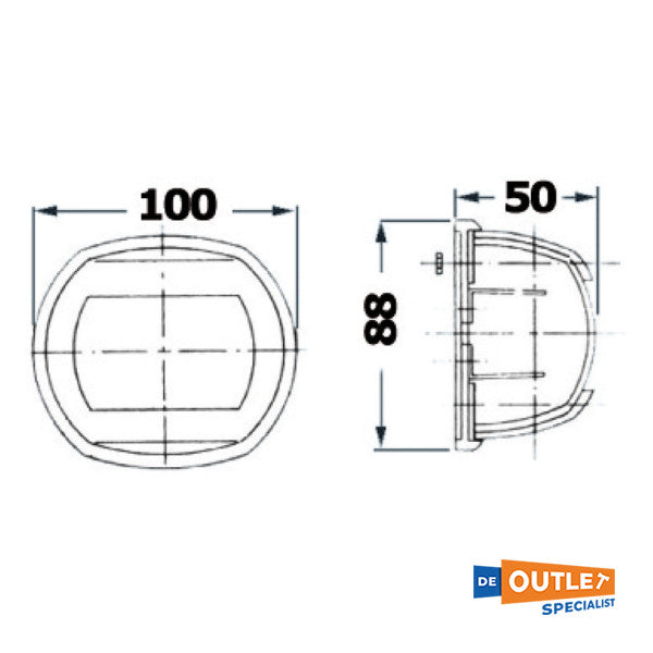 Osculati Classic Navigation Light White 12/24V - 1141013