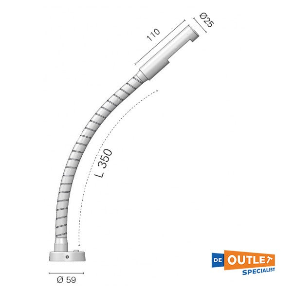 Foresti & Suardi 7585.C.3500 Lampa tal-qari flessibbli LED 12 / 24V