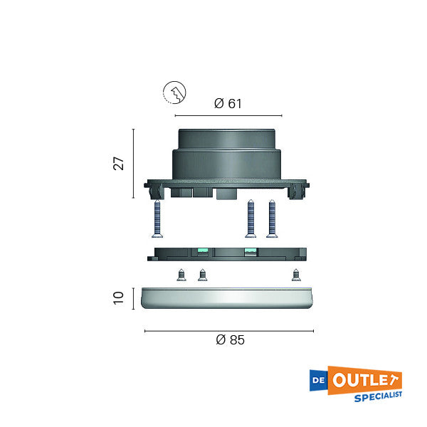 Foresti Suardi Aquarius 2 LED downlight projetor IP65 - 6000.I.12.10