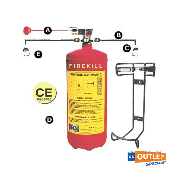 ABS 12 KG fire extinguisher system - 31.519.22E