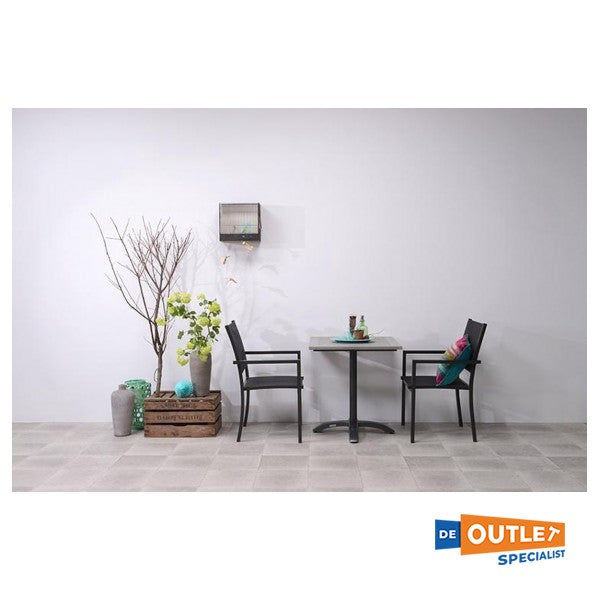 Garden Impressions Moon aluminium tuinstoel stapelbaar antraciet