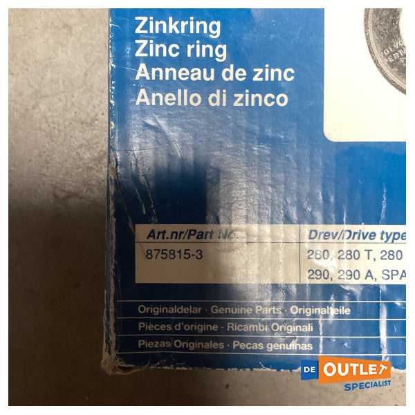 Kit anodo ad anello di zinco Volvo Penta - 875815-3