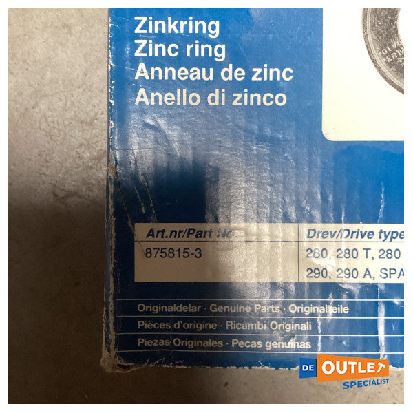 Volvo Penta Zinkring-Anodensatz - 875815-3