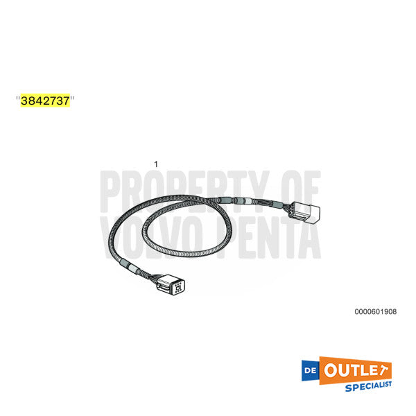 Volvo Penta  EVC 6-pole extension cable 11m - 3842737