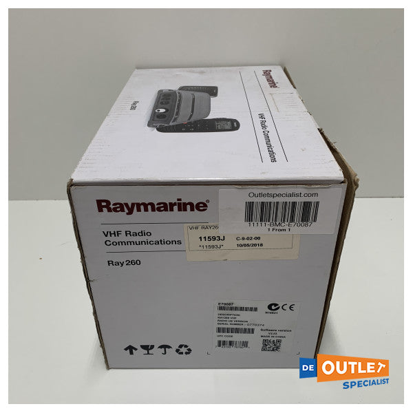 Raymarine Ray260 μαύρο κουτί VHF ραδιόφωνο | σύστημα vhf - E70087