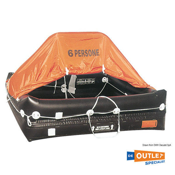 Eurolife 10-person safety life raft in container - 22.709.10