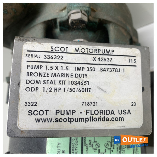 Bomba de ar condicionado de água do mar Dometic Scot P711Z bronze 230V