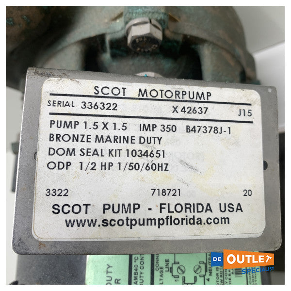 Dometic Scot P711Z bronze sea water aircon pump 230V