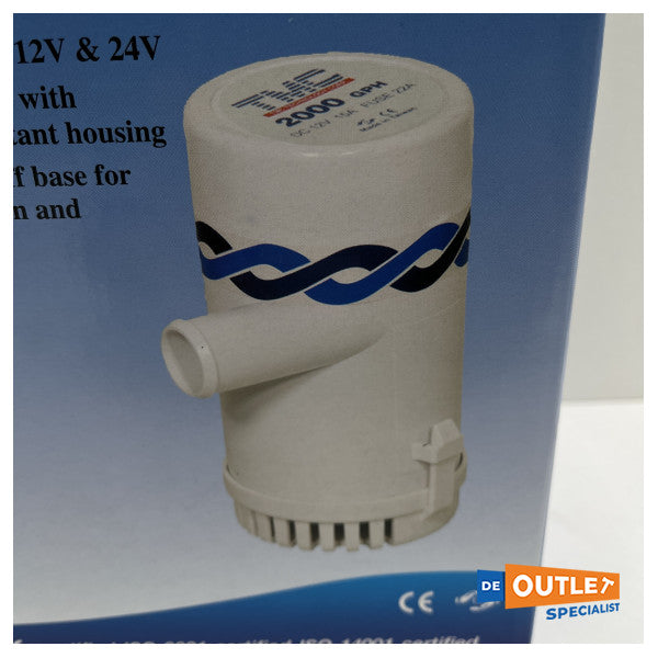 TMC R18 2000GPH suuritehoinen 24V pilssipumppu valkoinen - 503-1820012