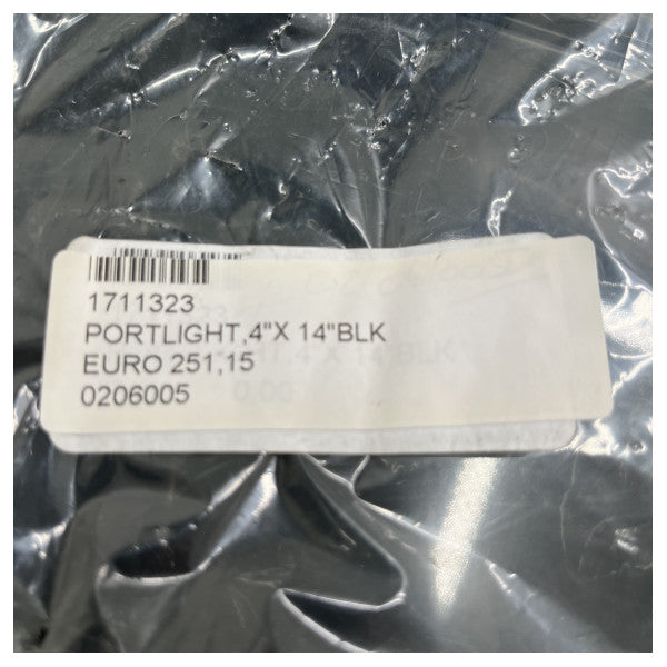 Gray Series 4 x 14 inch opening portlight black - 1711323
