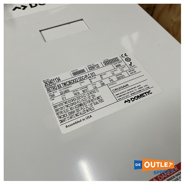 Unidade de refrigeração de ar condicionado marítimo Dometic 72000 BTU 230V - 260112013