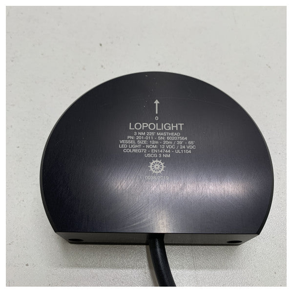 Lopolight 3nm Masthead 225 graders navigasjon Lys Black-2010-011-B