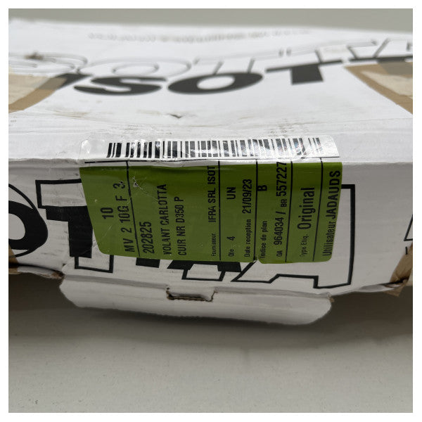 Кермо Isotta Carlotta з нержавіючої сталі 3-спицеве чорне 350 мм