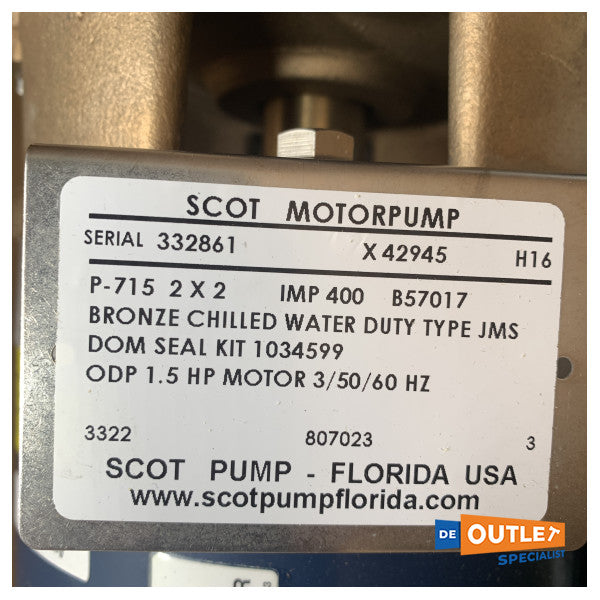 Dometic Scot P715CW bronze sea water aircon pump 230V - 9108549803