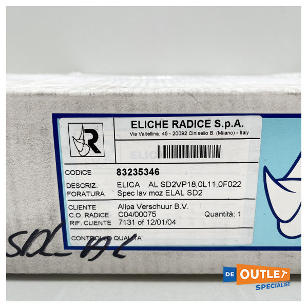 Eliche Radice 18 x 11 inch Links 2-blads saildrive propeller - 83255346