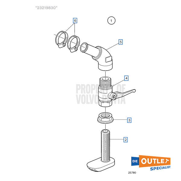 Volvo Penta Collite Eater Entor Kit Bronze 2,5 pouces - 23219830