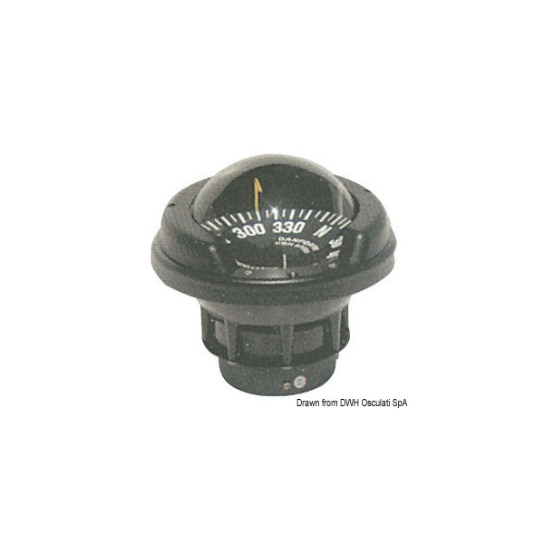 Danforth C401 flush liquid compass black 4 inch - 25.401.00