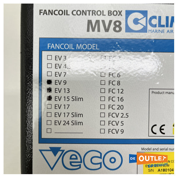 Veco Climma V8-EVA9-EVA13-EVA15S fan-coil control unit - MV8EV913