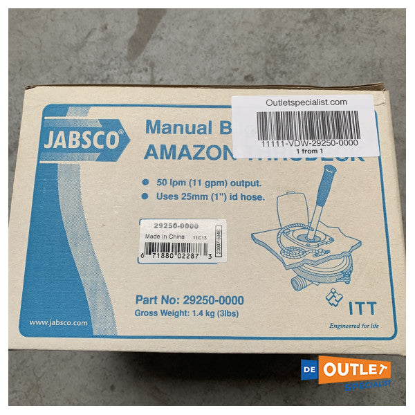 Jabsco Amazon Thrudeck manual bilgepump 50 L min - 29250-0000