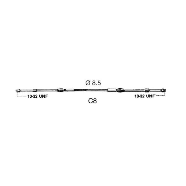 Ultraflex C8 Remote engine control cable 2.75 meter - 30214U