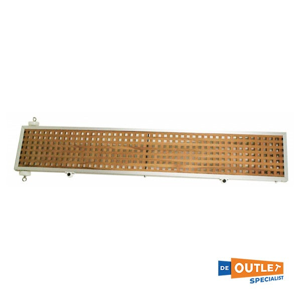 Ceredi Giovanni vaste aluminium loopplank met teak rooster 2M