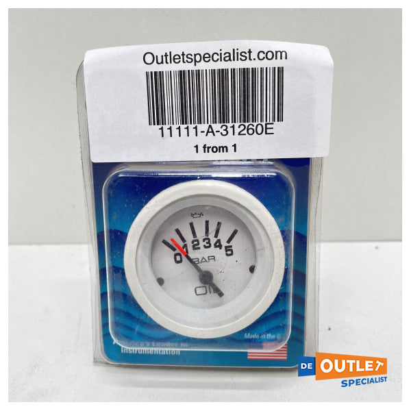 Teleflex Oil pressure sensor white 5-bar - 31260E